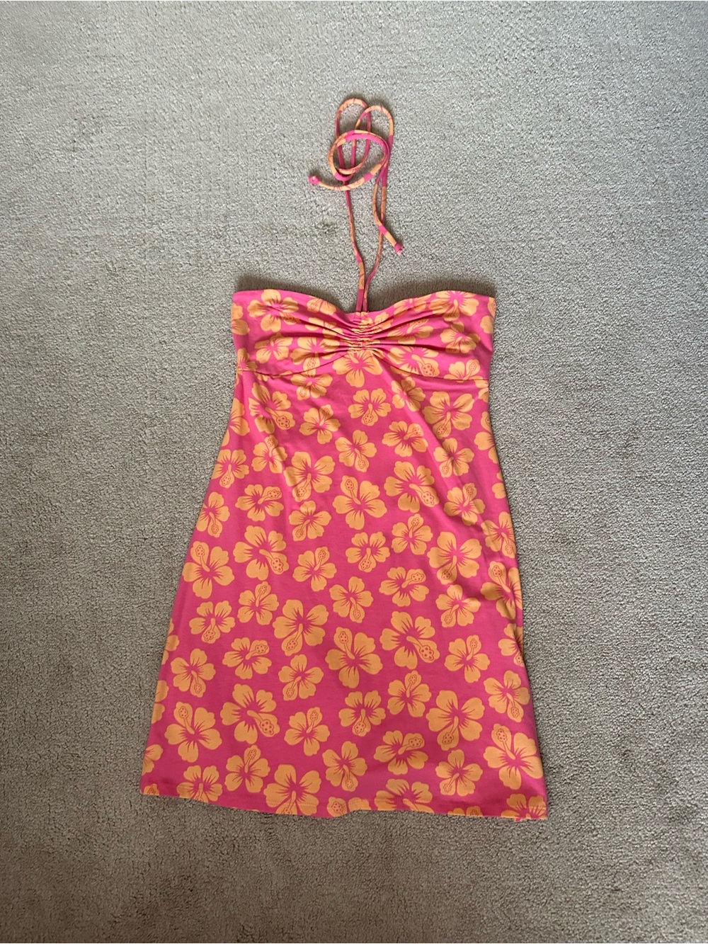 hollister halter tropical floral dress
